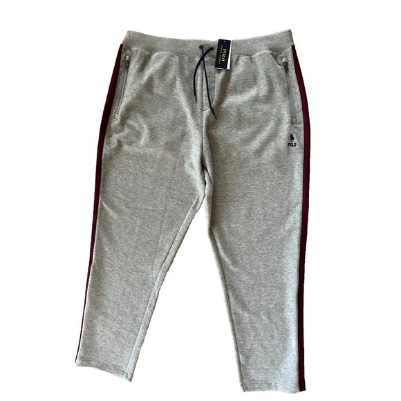 Polo Ralph Lauren Double Knit Track Pants Men’s 2XLT Gray Side Stripe Joggers - Picture 3 of 13